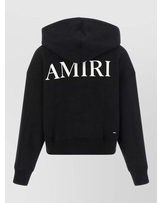 Amiri Black Cropped Logo Hoodie