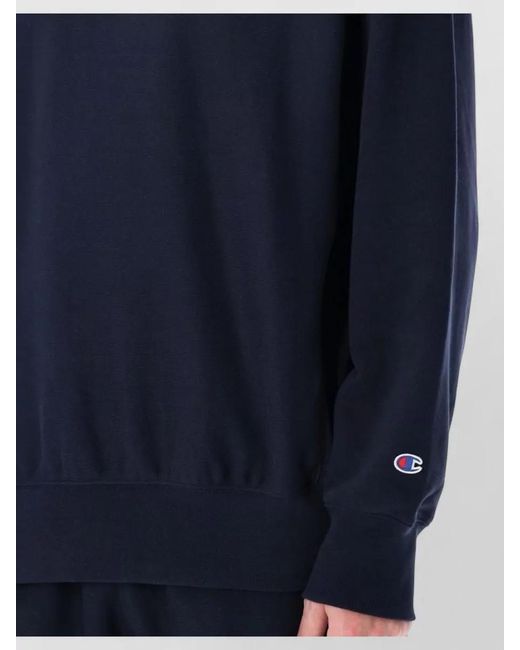 Champion Blue Ribbed Crewneck Sweatshirt for men