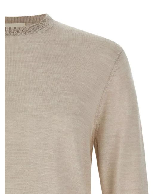 Ma'ry'ya White Wool And Silk Jumper for men