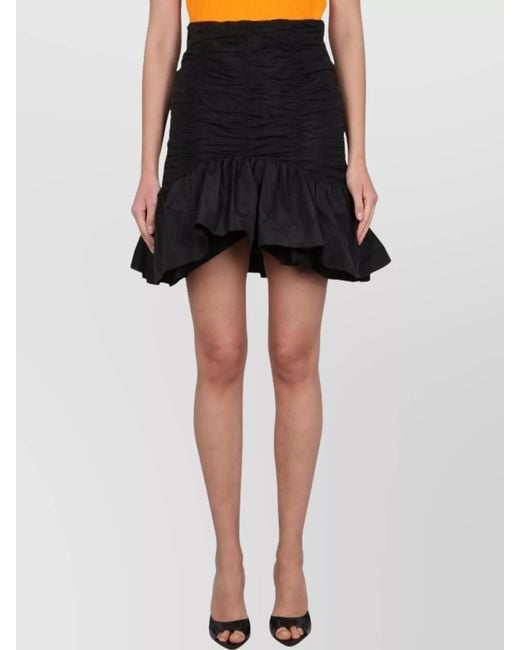 Patou Black Flounced Mini Skirt