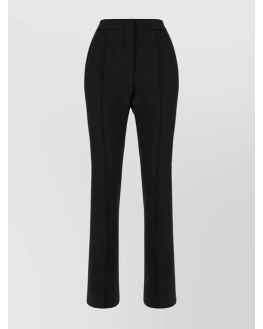 Sportmax Black Pleated Tailored Trousers