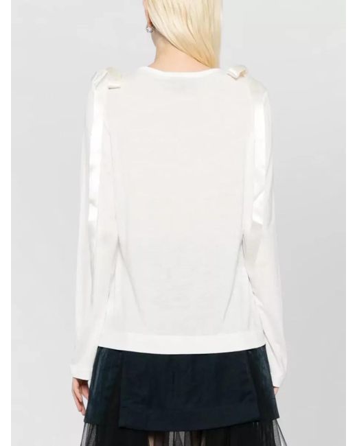 Simone Rocha White Long-Sleeve Blouse