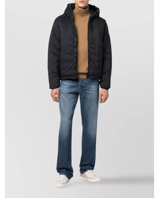 Canada Goose Black Down Hooded Puffer Jacket for men