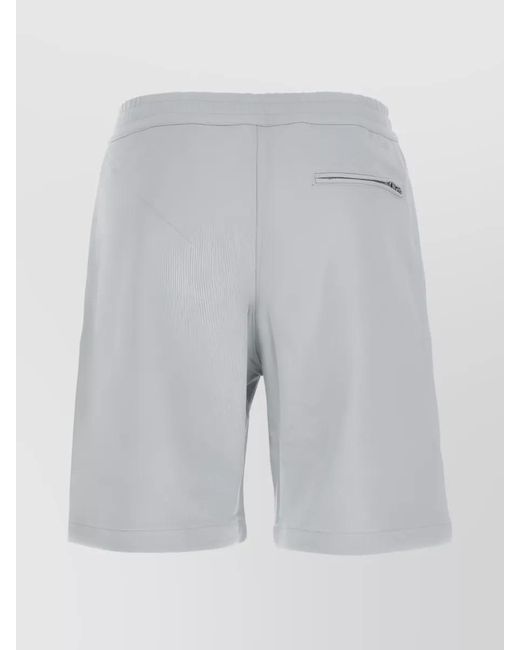 McQueen Gray Logo Print Bermuda Shorts for men