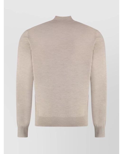 Bottega Veneta White Cashmere Crew-Neck Sweater for men