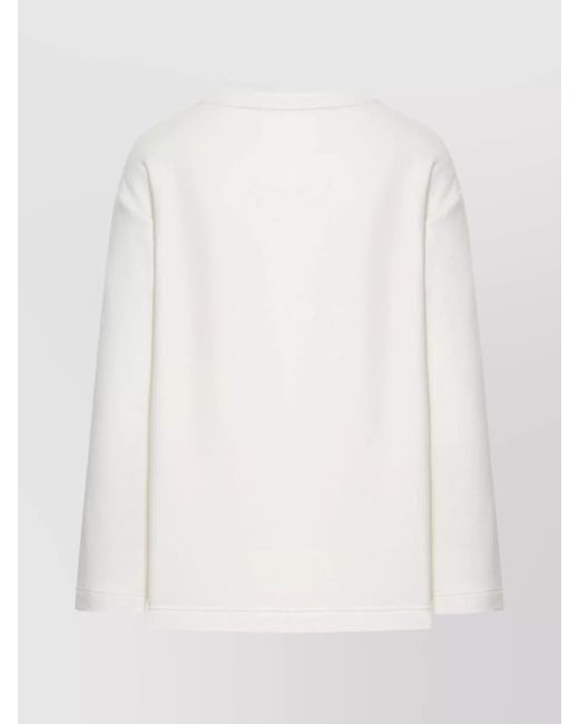 Max Mara White Silk Crewneck Jumper