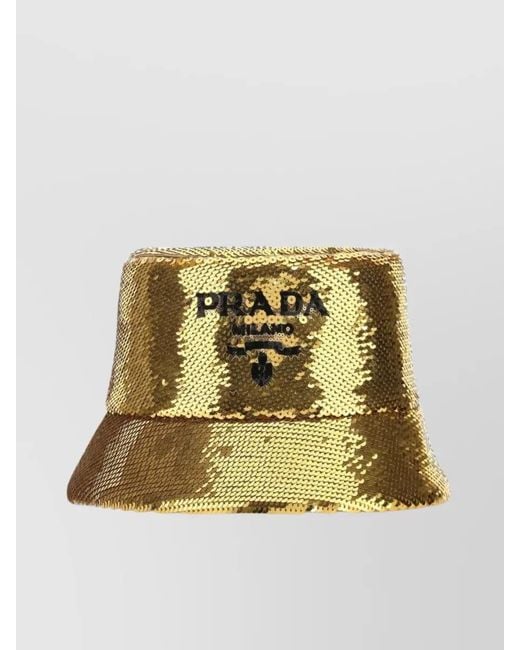 Prada Metallic Sequin Bucket Hat