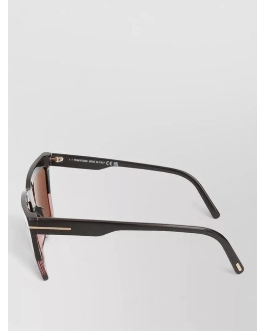 Tom Ford Pink Square Acetate Sunglasses Ft1110 14 140
