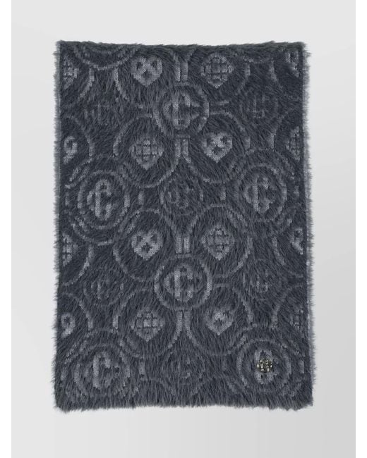 Casablanca Gray Fluffy Monogram Scarf for men