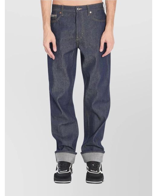 Gucci Blue Denim Straight-Leg Trousers for men