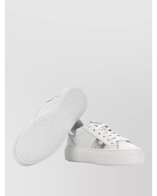 Hogan White Leather Low-Top Sneakers