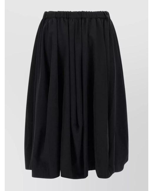 Comme des Garçons Blue Wool Full Skirt