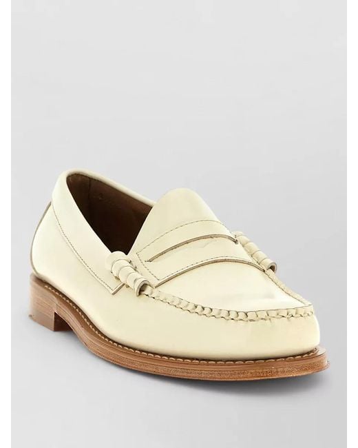 G.H.BASS Natural Leather Loafers for men