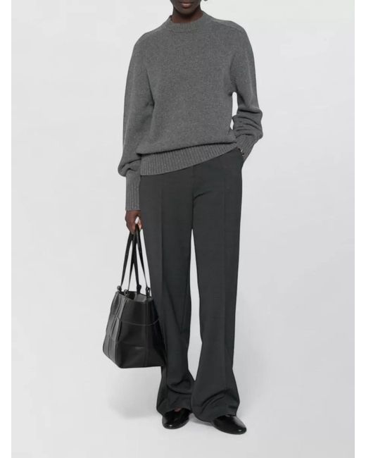 Extreme Cashmere Gray Cashmere Crew Neck Knit Sweater