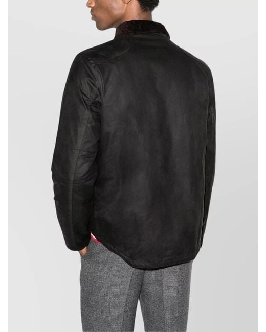 Barbour Black Waxed Cotton Jacket for men