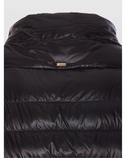 Herno Black Down Quilted Short Puffer Jacket