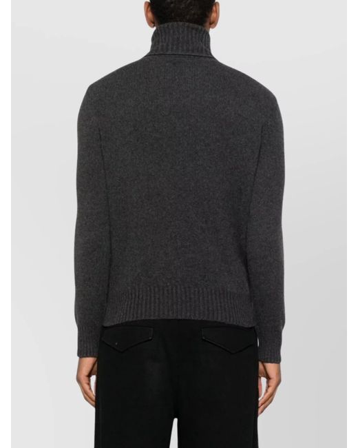 AMI Black Dark Turtleneck Sweater for men