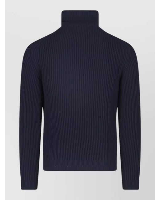 Zanone Blue Virgin Wool Crewneck Tank Top for men