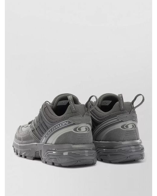 Salomon Gray Leather Low-Top Sneakers for men