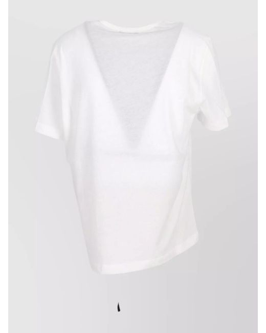 Ann Demeulemeester White Cotton Printed T-Shirt