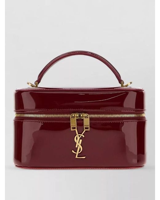 Saint Laurent Red Gaby Leather Clutch Bag
