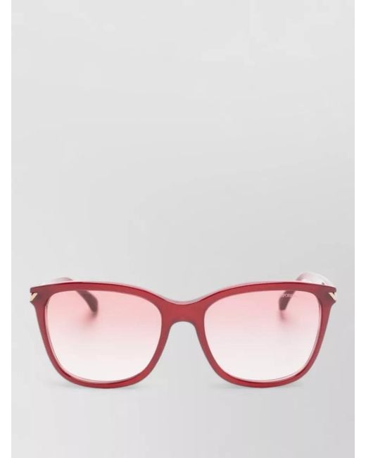 Emporio Armani Pink Acetate Square-Frame Sunglasses
