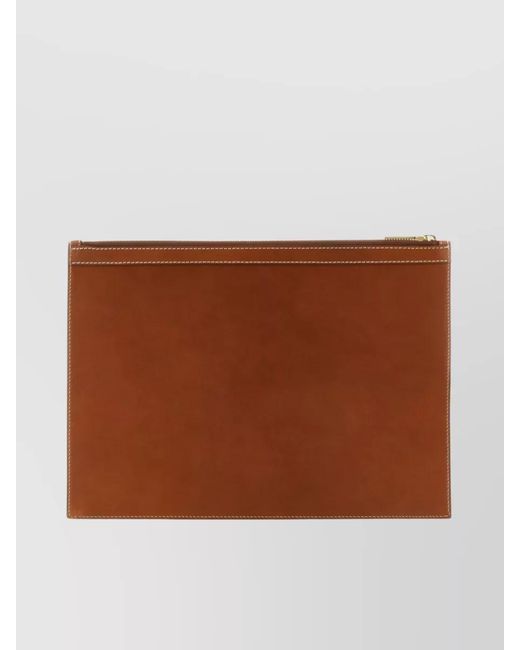 Thom Browne Brown Leather Document Case for men