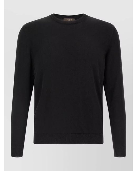 Zanone Black Cotton Jumper for men