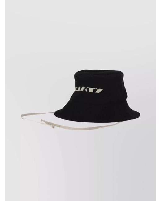 Rick Owens Black Wide Brim Gilligan Style Hat