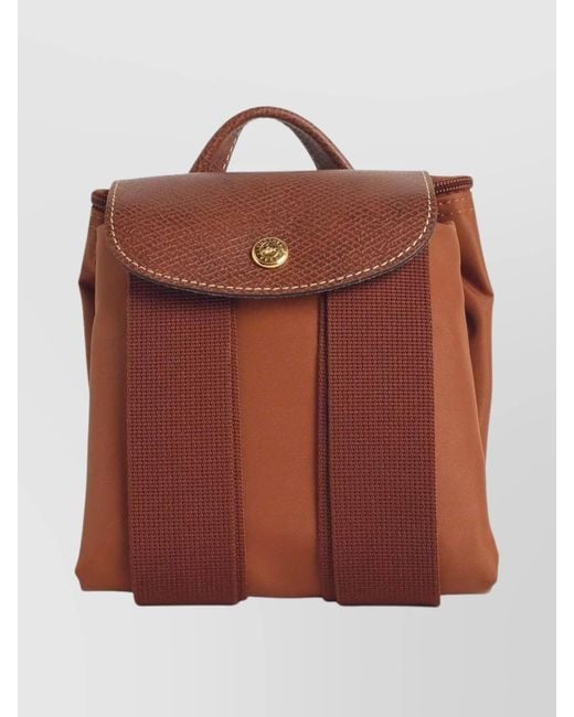 Longchamp Brown Nylon Backpack