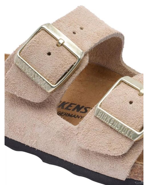 Birkenstock Natural Suede Leather Sandals