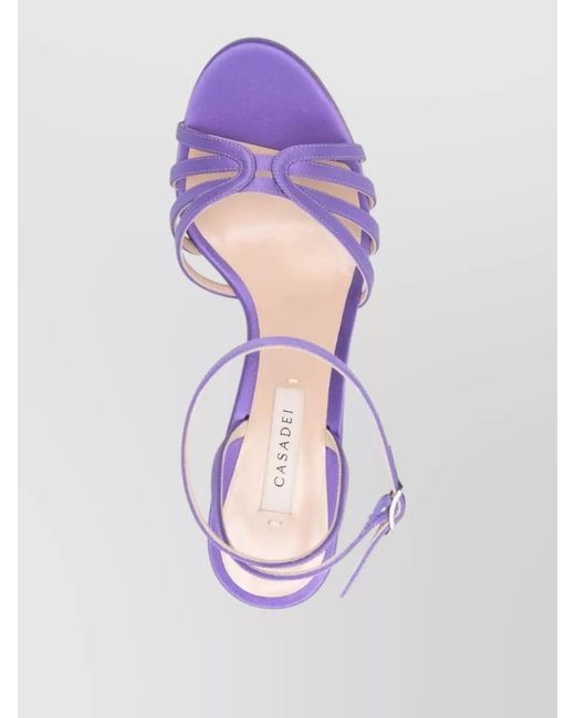 Casadei Pink Leather Ankle-Strap Sandals