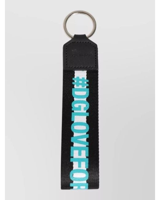 Dolce & Gabbana Blue Logo Keychain for men