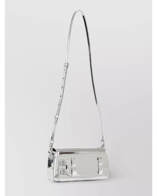 MM6 by Maison Margiela White Small Polyurethane Crossbody Bag