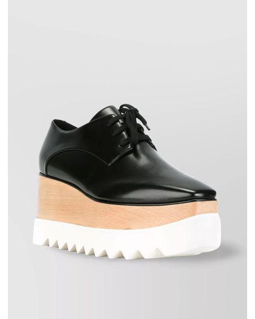 Stella McCartney Black Alter Mat Elyse Platform Lace-Up Sneakers