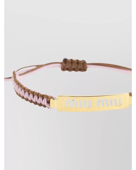 Miu Miu Multicolor Cord Bracelet