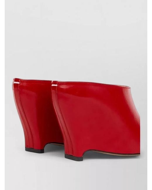 Maison Margiela Red Leather Mules