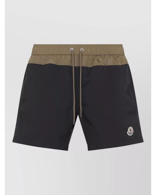 Moncler Gray Polyamide Swim Shorts for men