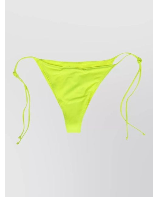 Mc2 Saint Barth Yellow String Bikini Bottom Brazilian Tie Side