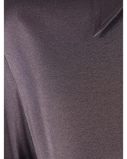 Semicouture Purple Silk Satin Shirt