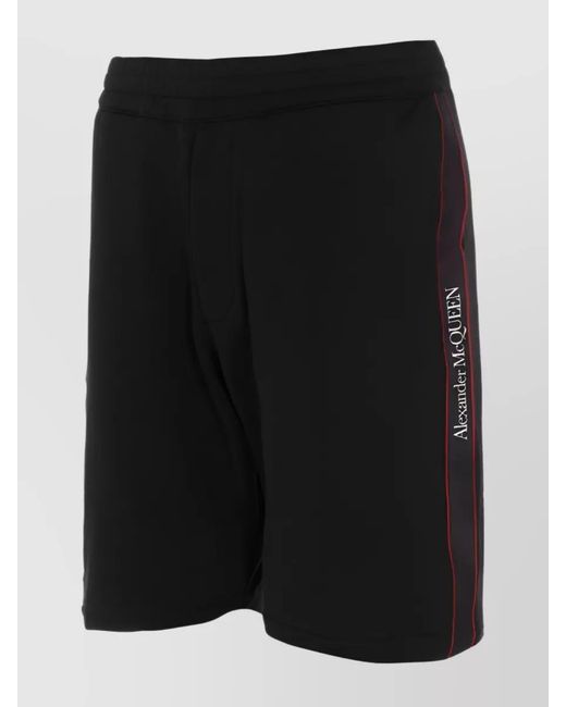 McQueen Blue Cotton Bermuda Shorts for men