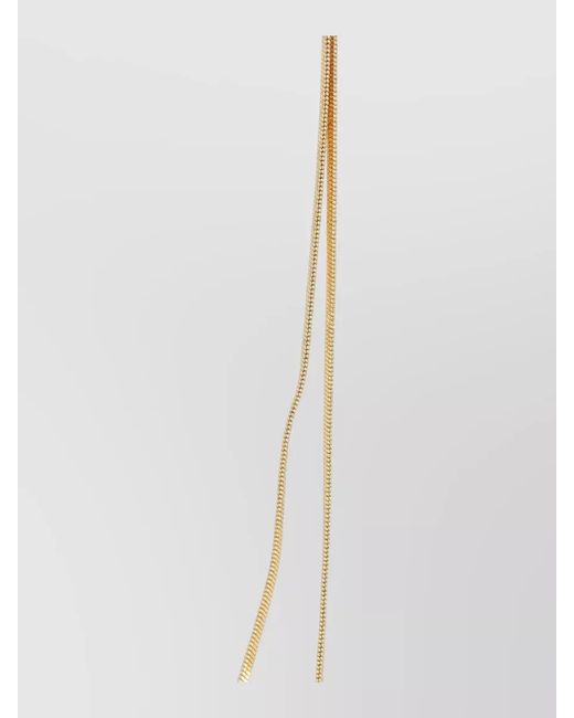 FEDERICA TOSI White Plated Bronze Lariat Necklace