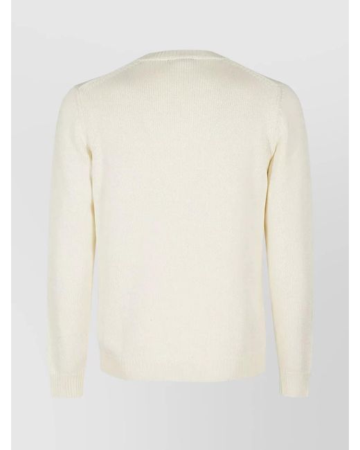 Roberto Collina Natural Merino Wool Crew-Neck Jumper for men