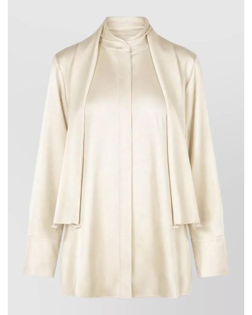 Jil Sander Natural Bow Blouse