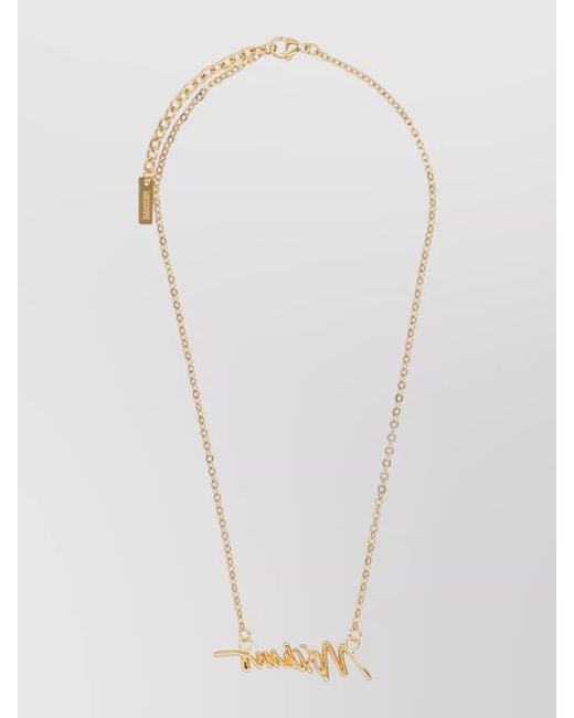 Moschino White Logo Necklace