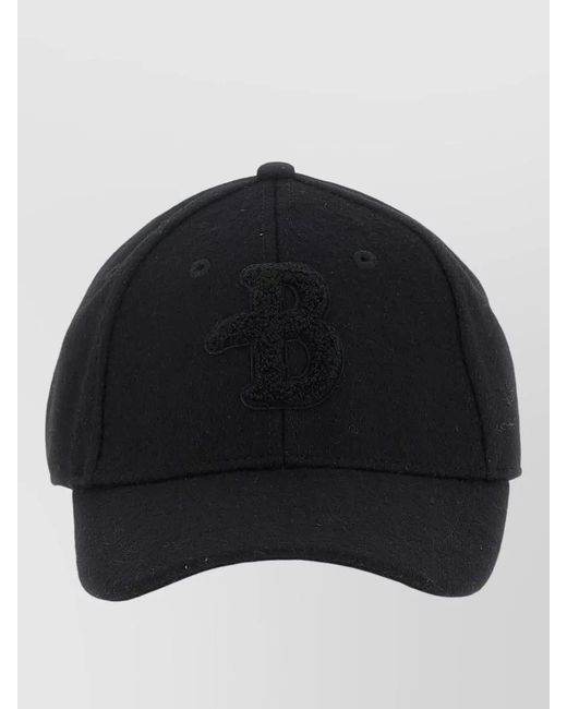 Ballantyne Black Felt Logo-Patch Cap for men