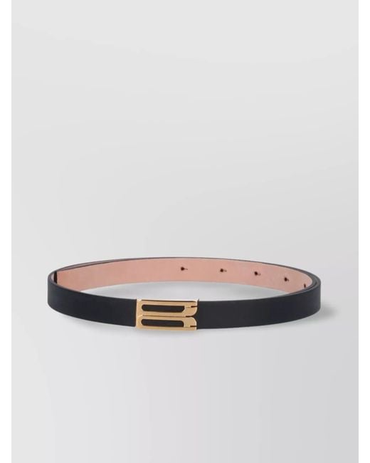 Victoria Beckham White Adjustable Length Slim Design Belts