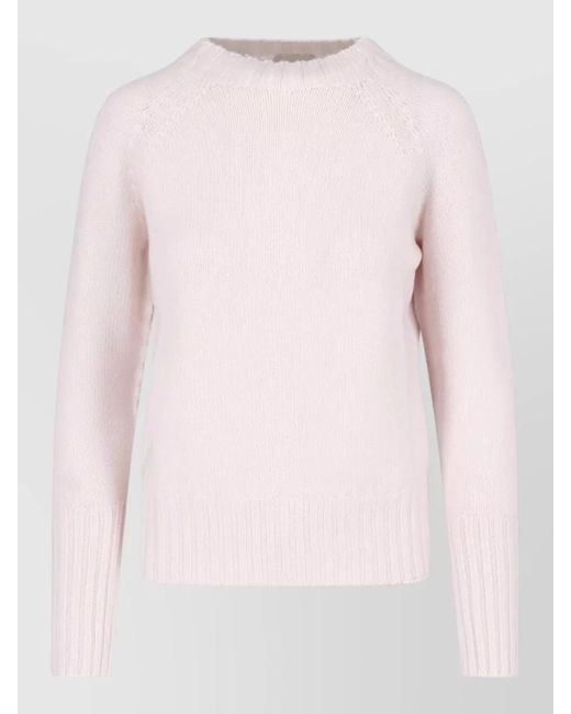 Drumohr Pink Lightweight Crew Neck Knit Long Sleeve Sweater