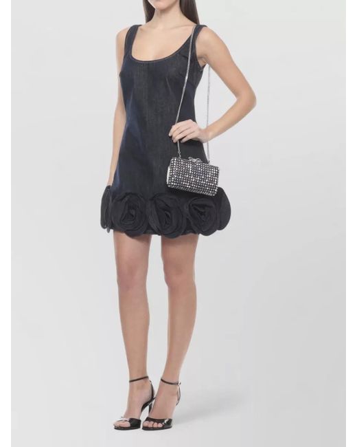 Self-Portrait Gray The Bow Clutch Bag
