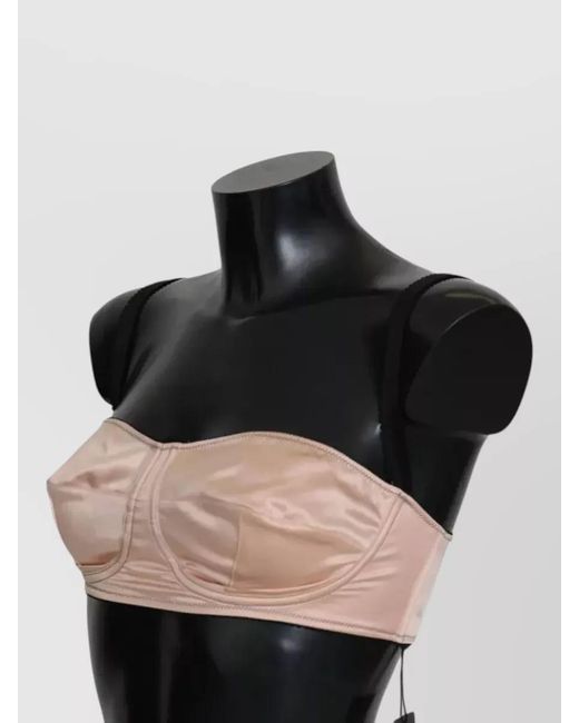 Dolce & Gabbana Black Silk Balconette Bra